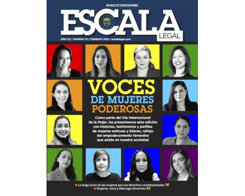 Hola a todas y todos, bienvenidos a la edición 10o de nuestra revista Escala Legal. El tema de este número Voces de Mujeres Poderosas, es alusivo al Día Internacional de la Mujer que se celebra en el mes de marzo. Desde hace muchos años las mujeres han mantenido una lucha constante para su inclusión, la no discriminación y el respeto de sus derechos políticos y sociales en los diferentes sectores de la sociedad.